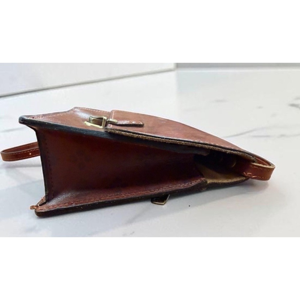 Patricia Nash Signature Floret Brown Leather Crossbody Bag PushLock Floral Purse - Picture 4 of 16